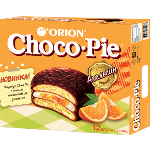 Пироженное "Choco Pie" апельсин 360 г (12 шт)